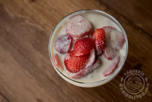 Fresas con crema