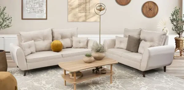 Sala Aria Beige 2 Piezas