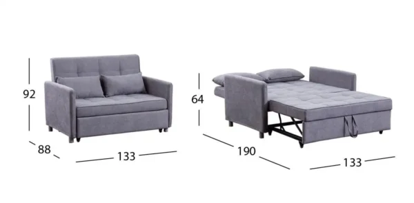 Sofá Cama Doster Gris - Imagen 2